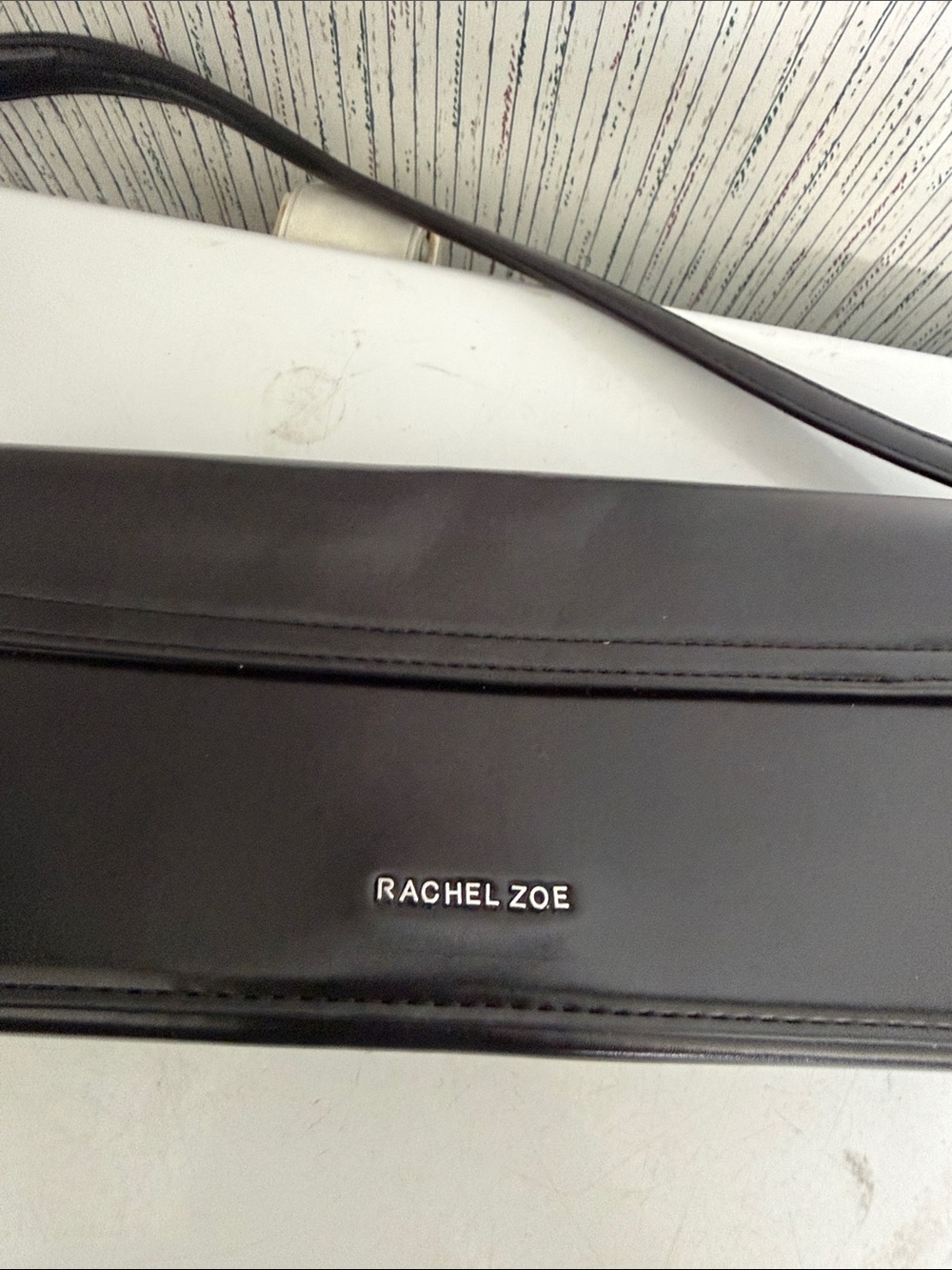 Rachel Zoe Black Smooth Leather Shoulder Bag